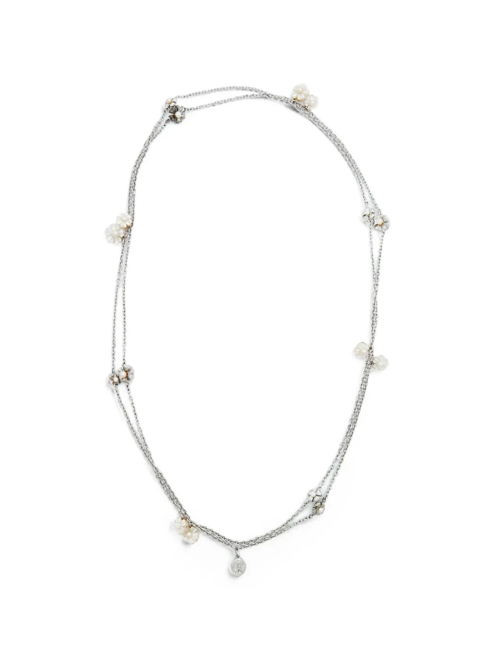 Charriol mother-of-pearl floral necklace - Argento