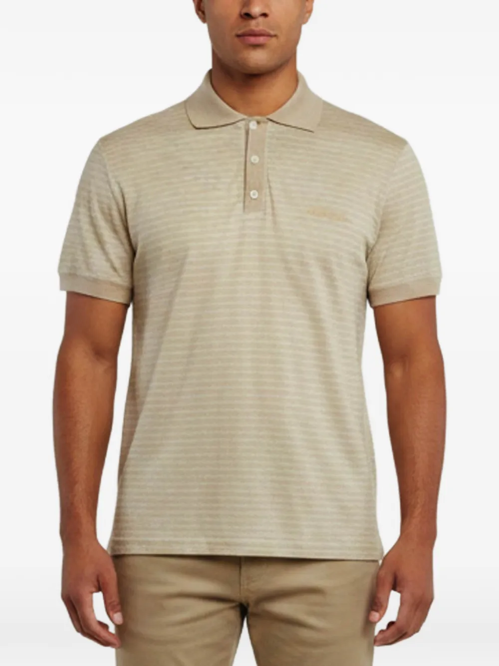 Sonia Rykiel Pre-Owned button-placket polo shirt - Toni neutri