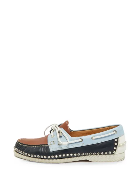Christian Louboutin Pre-Owned leather lace-up boat shoes