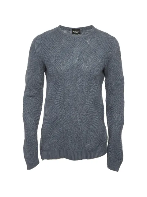 Giorgio Armani Pre-Owned patterned knit cashmere jumper
