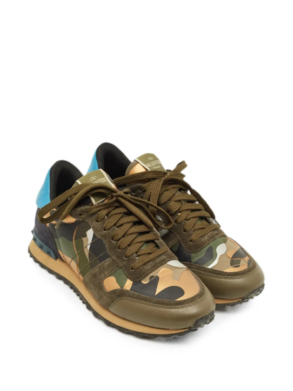 Valentino Garavani Pre-Owned Rockrunner camouflage-print sneakers - Brown