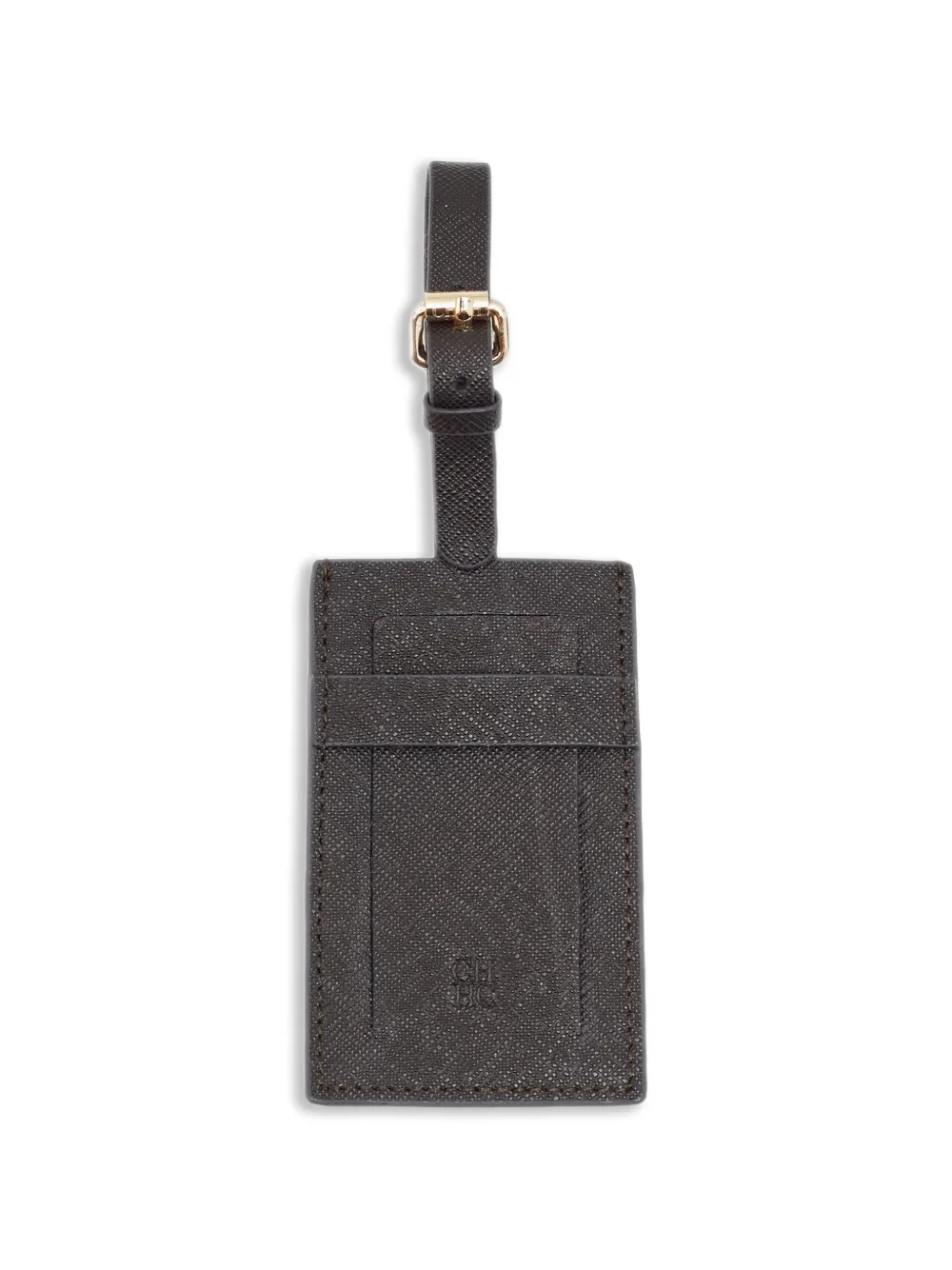 Carolina Herrera Vintage leather luggage tag - Marrone