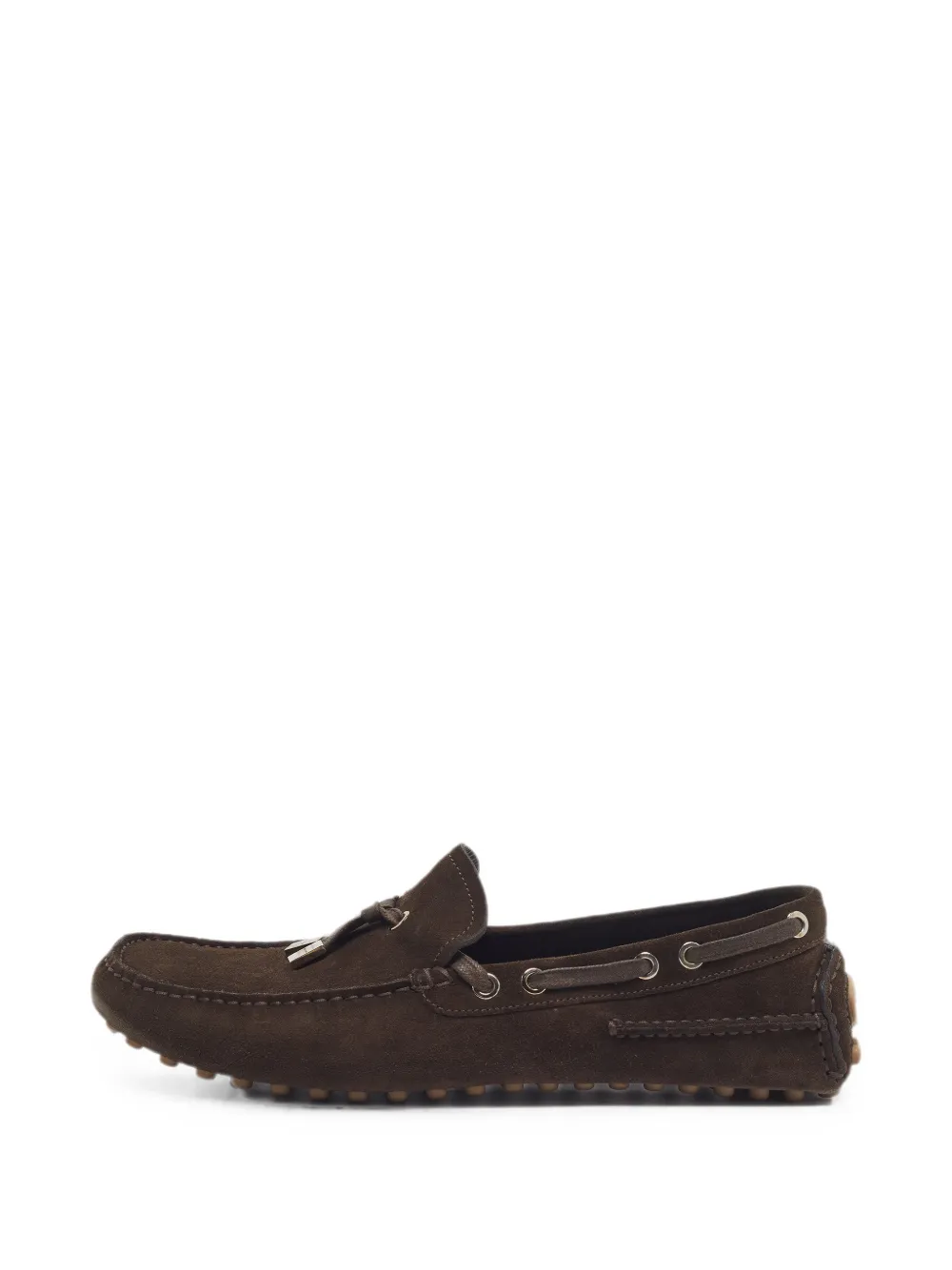 Christian Dior Pre-Owned tassel pebble-sole boat shoes - Brown