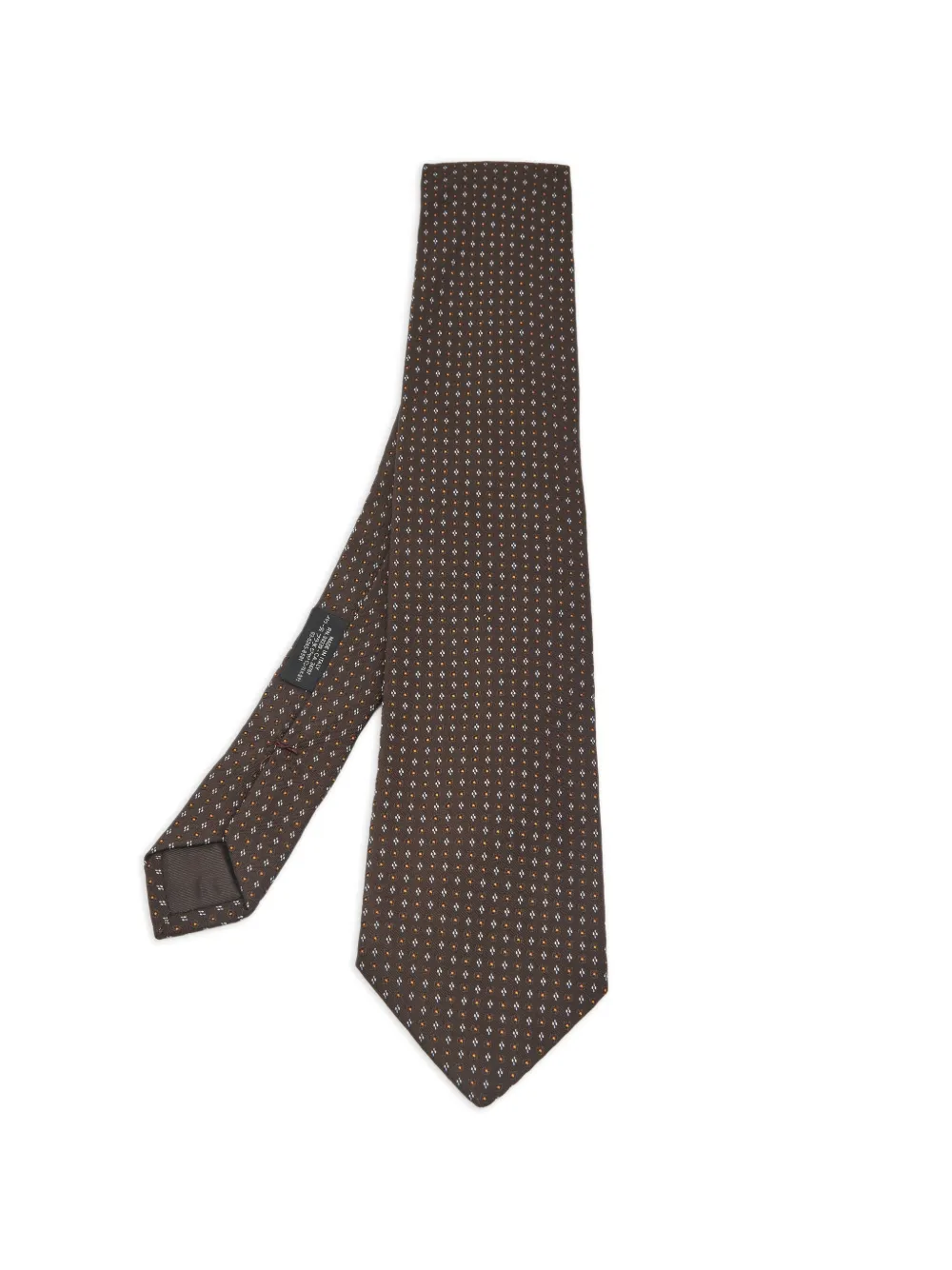 Prada Pre-Owned jacquard-weave silk tie - Marrone
