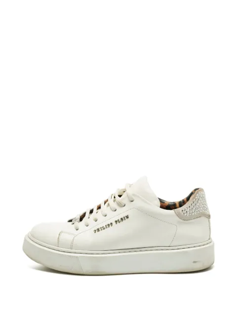 Philipp Plein crystal-embellished lace-up sneakers