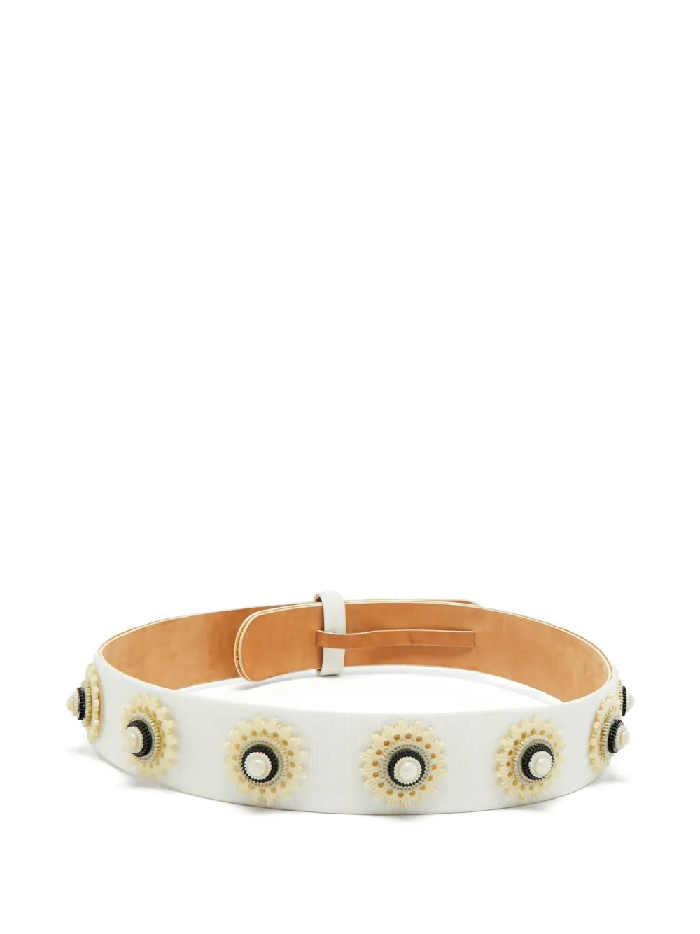 Alexander McQueen Pre-Owned embellished waist belt - Bianco