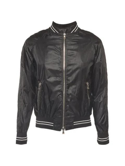 Balmain Pre-Owned logo-appliqué bomber jacket