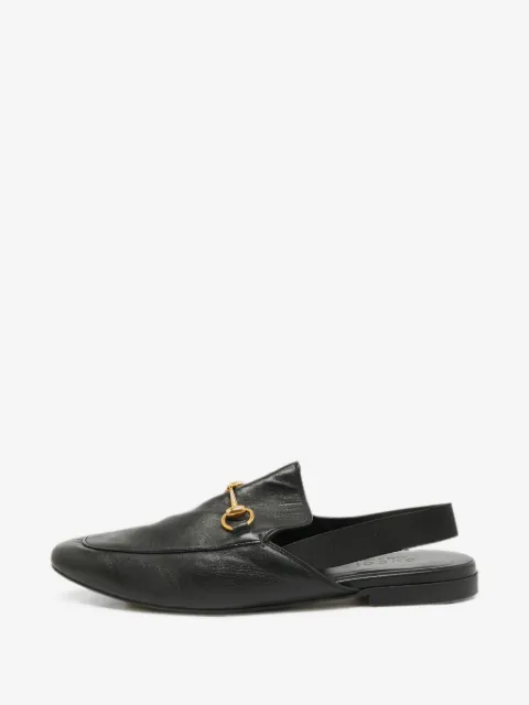 Gucci Pre-Owned mules à bride arrière en cuir à détail de mors