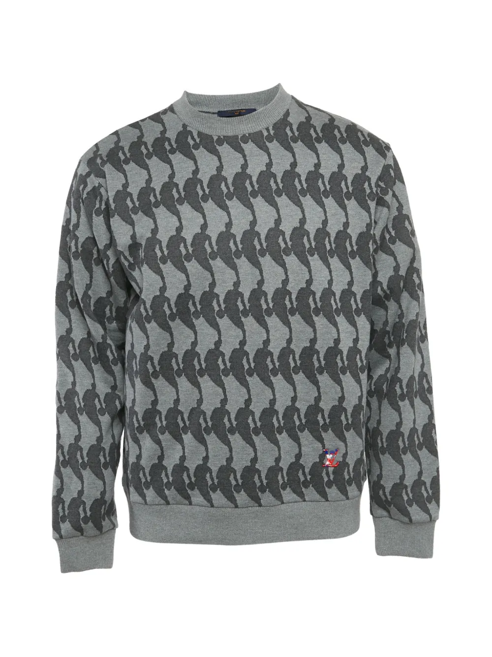 Louis Vuitton Pre-Owned logo-embroidered sweatshirt - Grigio