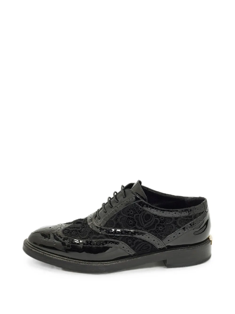 Burberry Pre-Owned lace-panel brogues - Schwarz