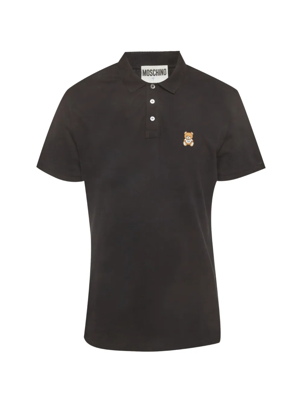 Pre-owned Moschino Teddy Bear Polo Shirt In Black