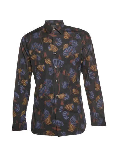Prada Pre-Owned floral-print long-sleeve cotton shirt