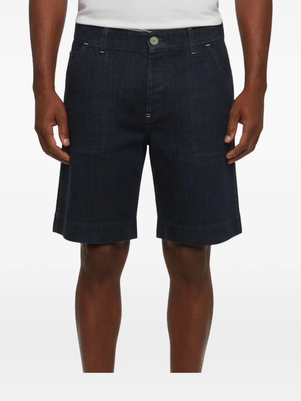 Jacquemus Pre-Owned straight-cut denim shorts - Blu