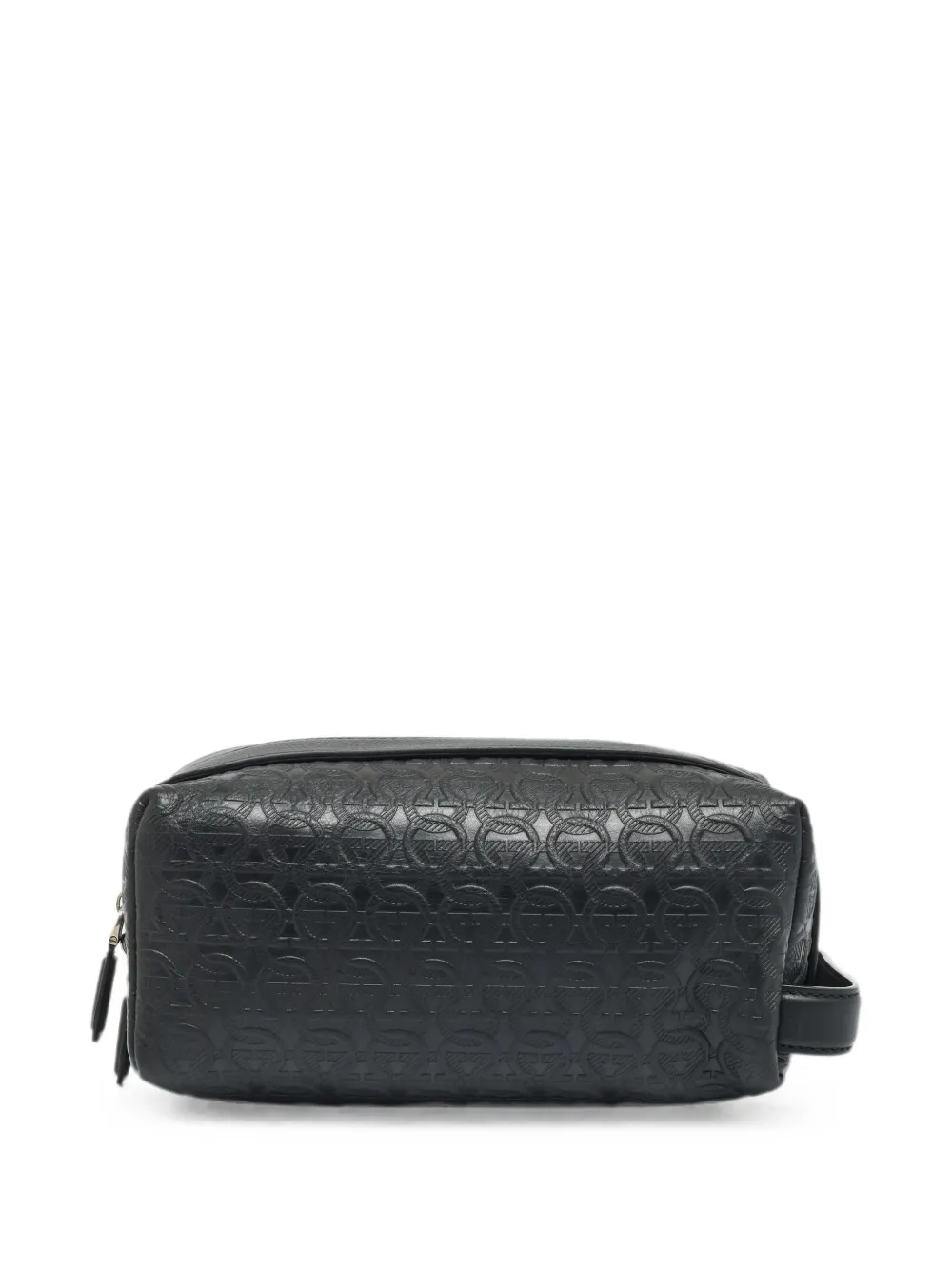 Ferragamo Pre-Owned Gncini-embossed wash bag - Nero