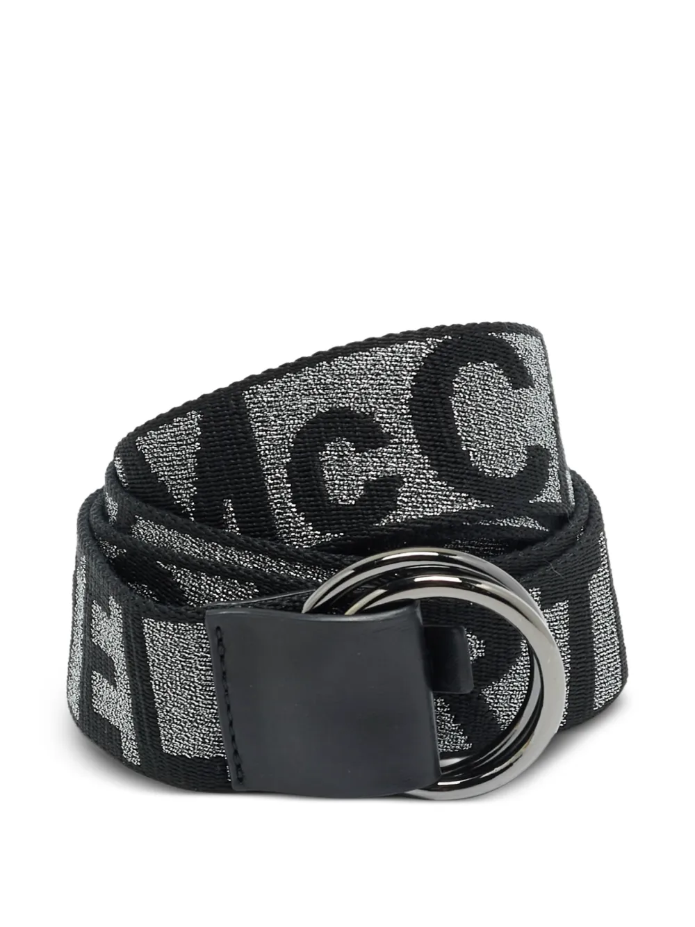 Pre-owned Stella Mccartney Logo-lettering Belt In Black