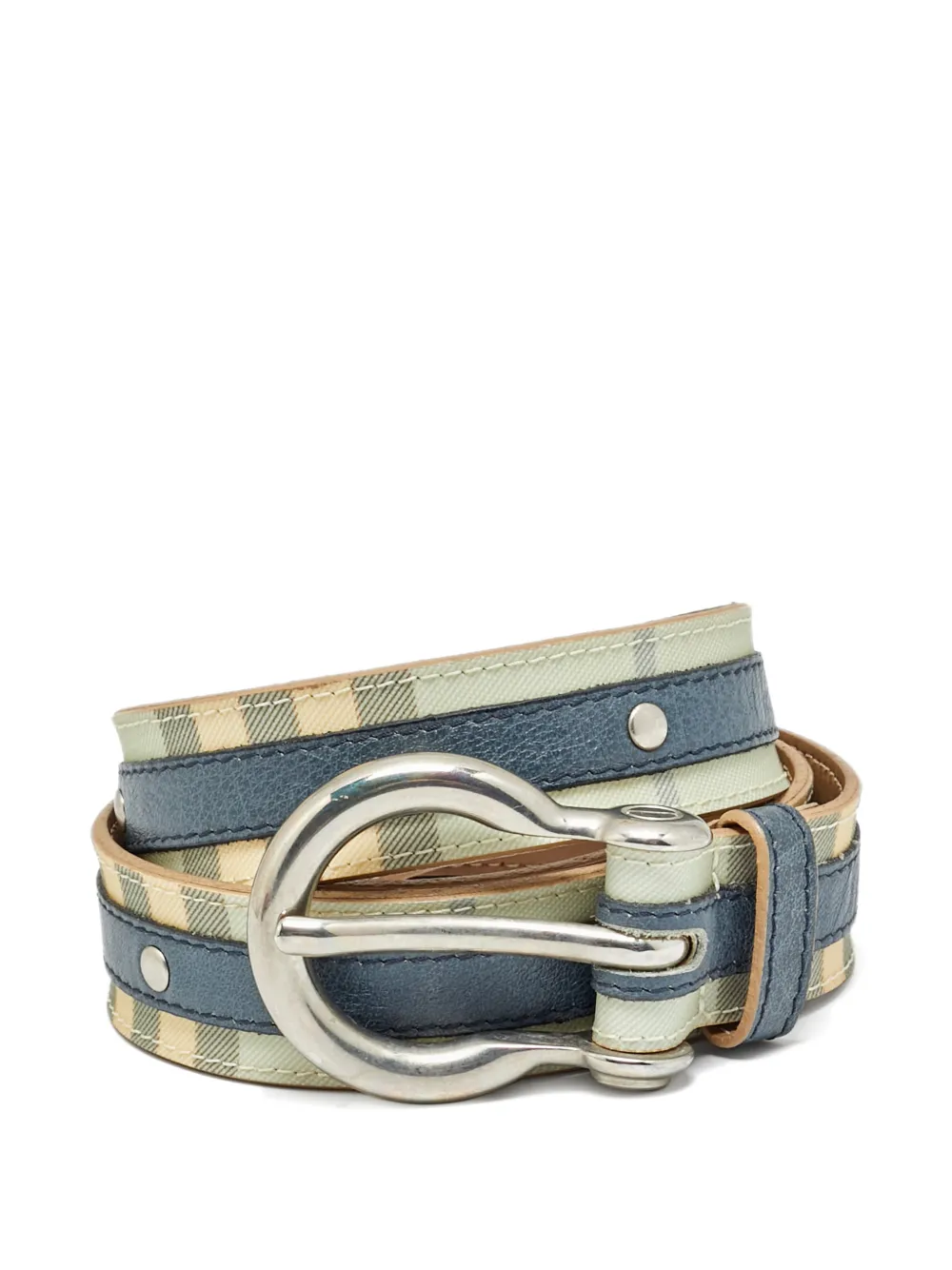Burberry Pre-Owned House Check buckle belt - Grigio