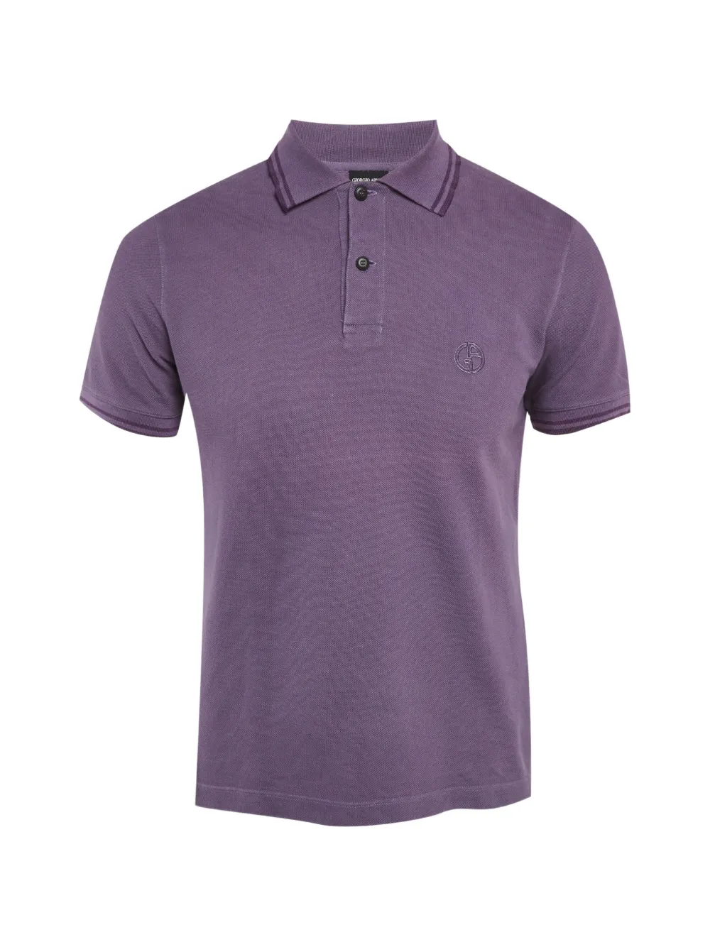 Giorgio Armani Pre-Owned GA embroidered polo shirt - Viola