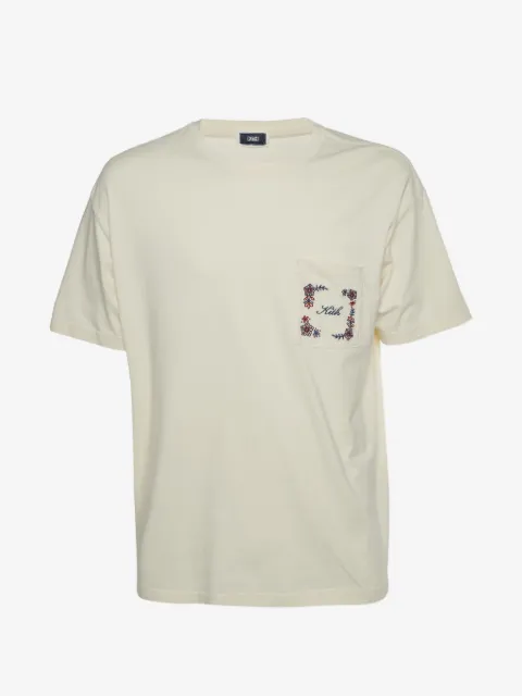 KITH floral-embroidered pocket T-shirt