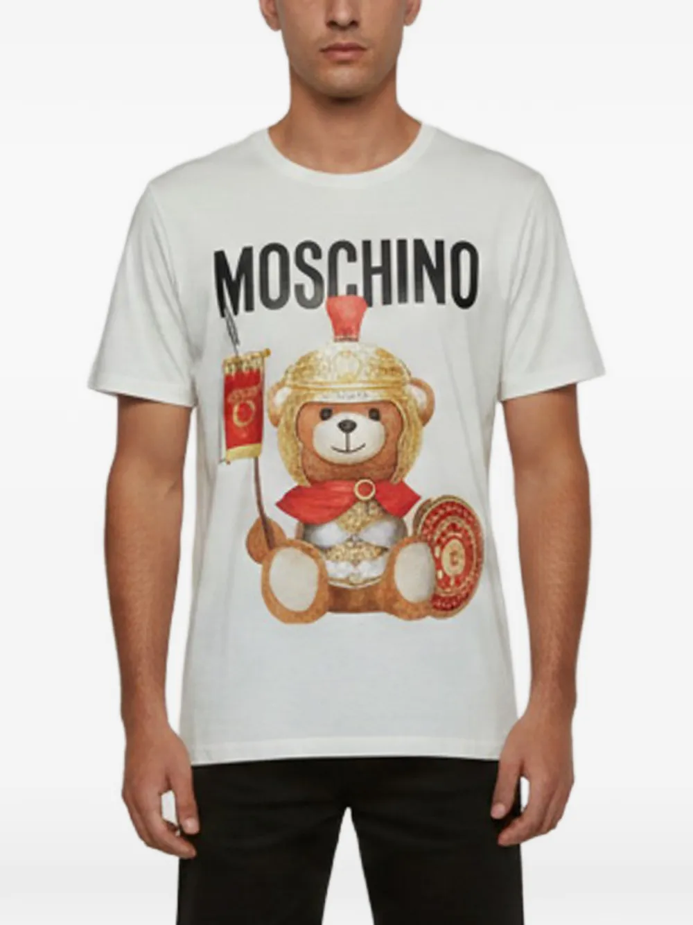 Pre-owned Moschino Logo-print T-shirt In White