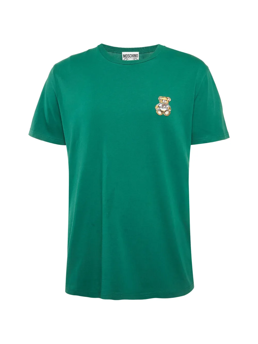 Pre-owned Moschino Teddy-appliqué T-shirt In Green