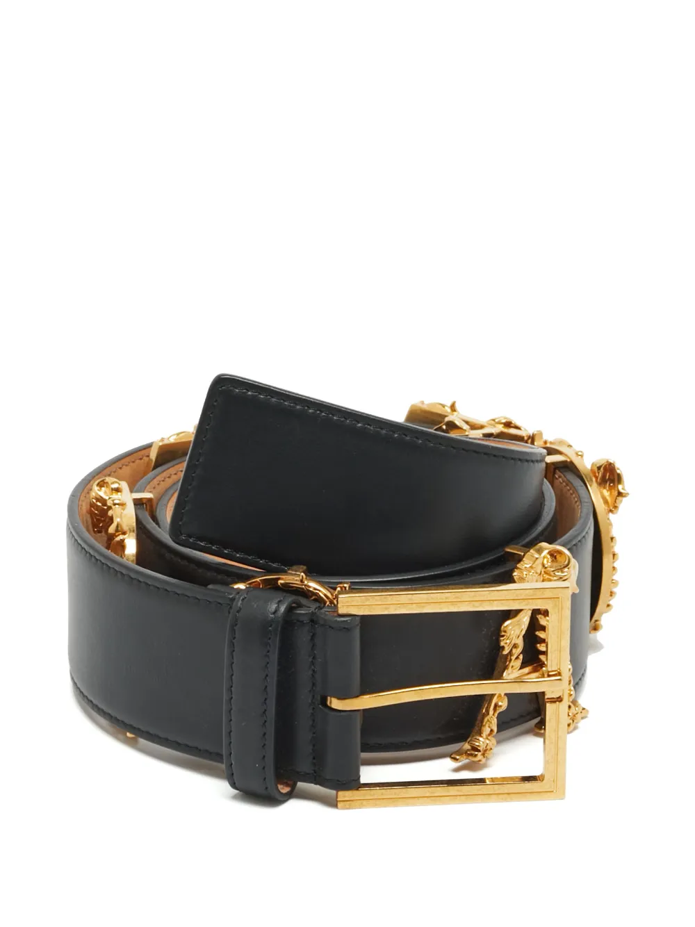 Versace Pre-Owned logo-appliqué belt - Nero