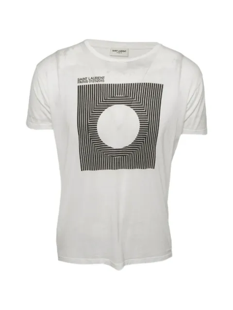 Saint Laurent Pre-Owned geometric-print crew-neck T-shirt