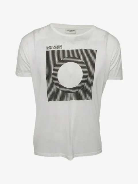 Saint Laurent Pre-Owned geometric-print crew-neck T-shirt