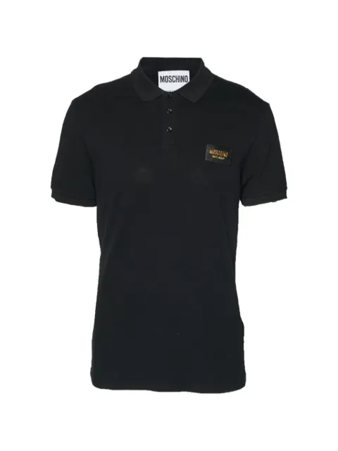 Moschino Pre-Owned logo-patch polo shirt