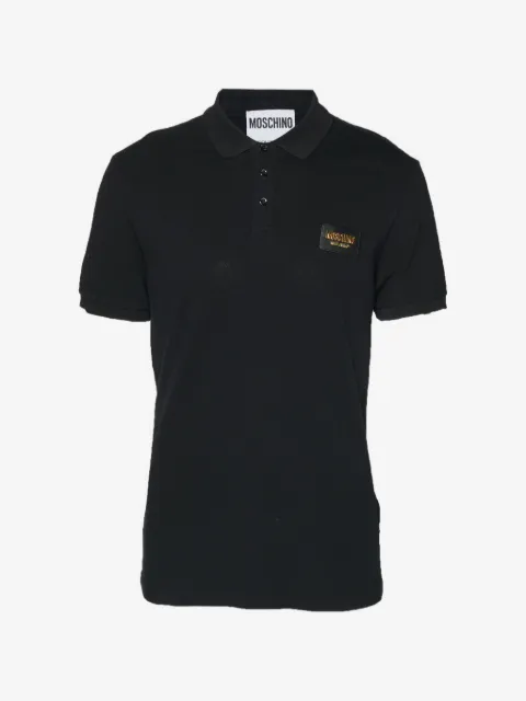 Moschino Pre-Owned logo-patch polo shirt