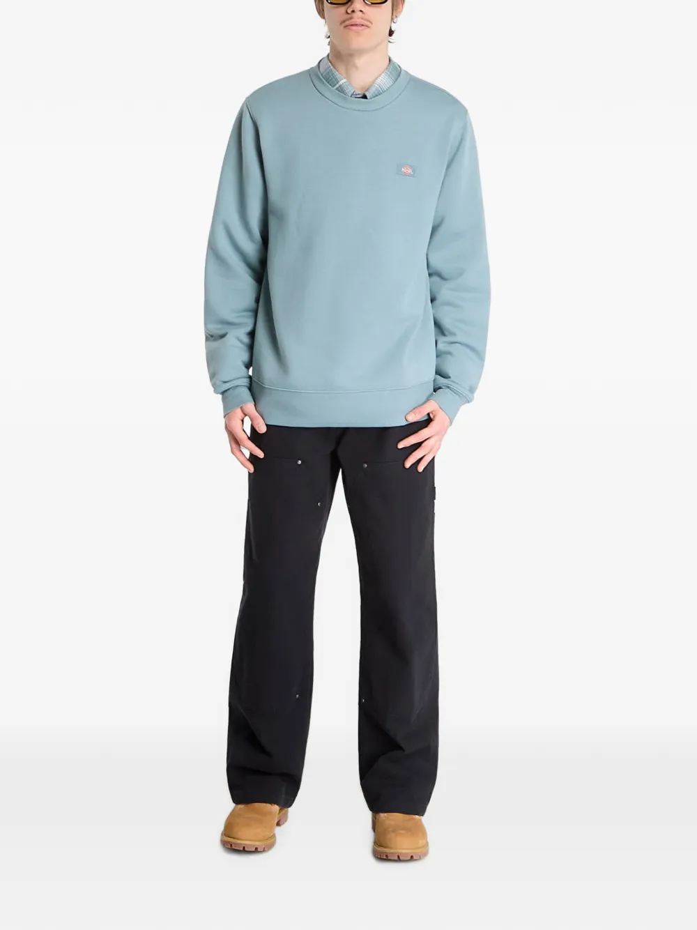 DICKIES Oakport sweater met logopatch Blauw