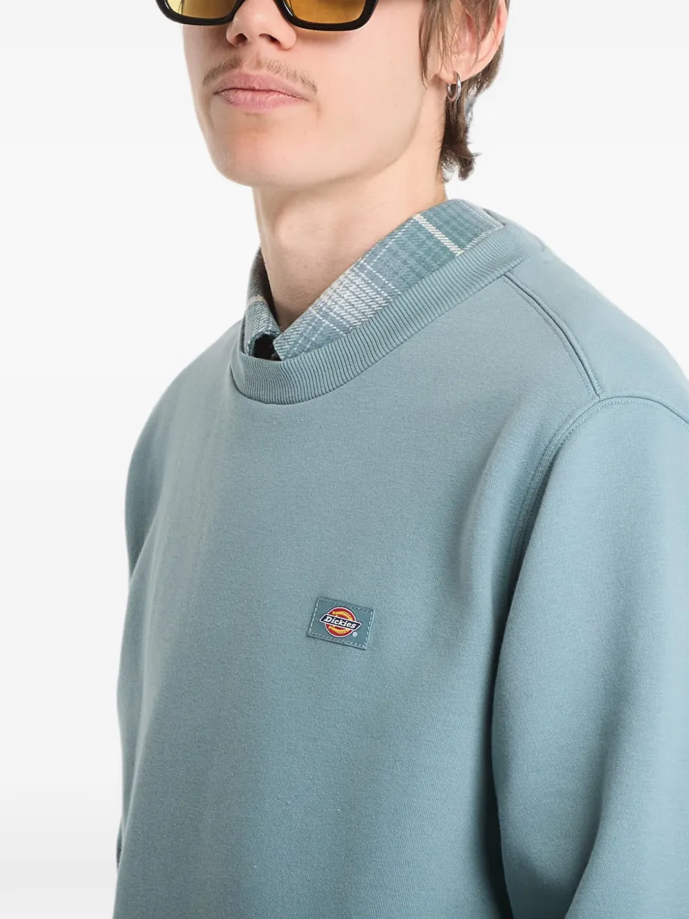 DICKIES Oakport sweater met logopatch Blauw