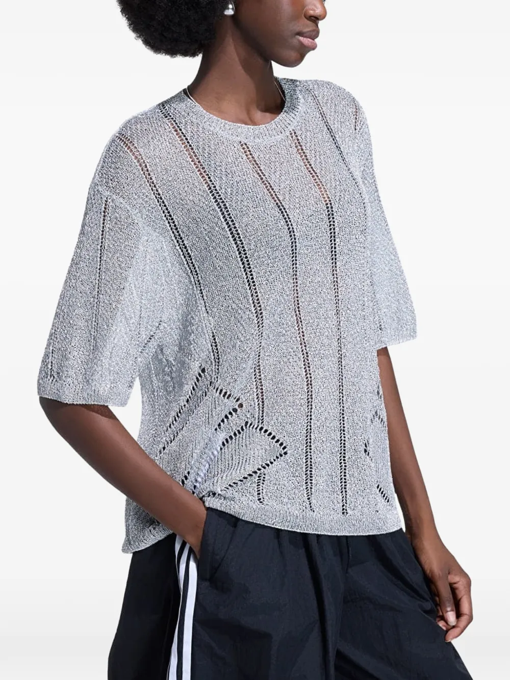 adidas Adilenium Season 5 knitted T-shirt - Grigio