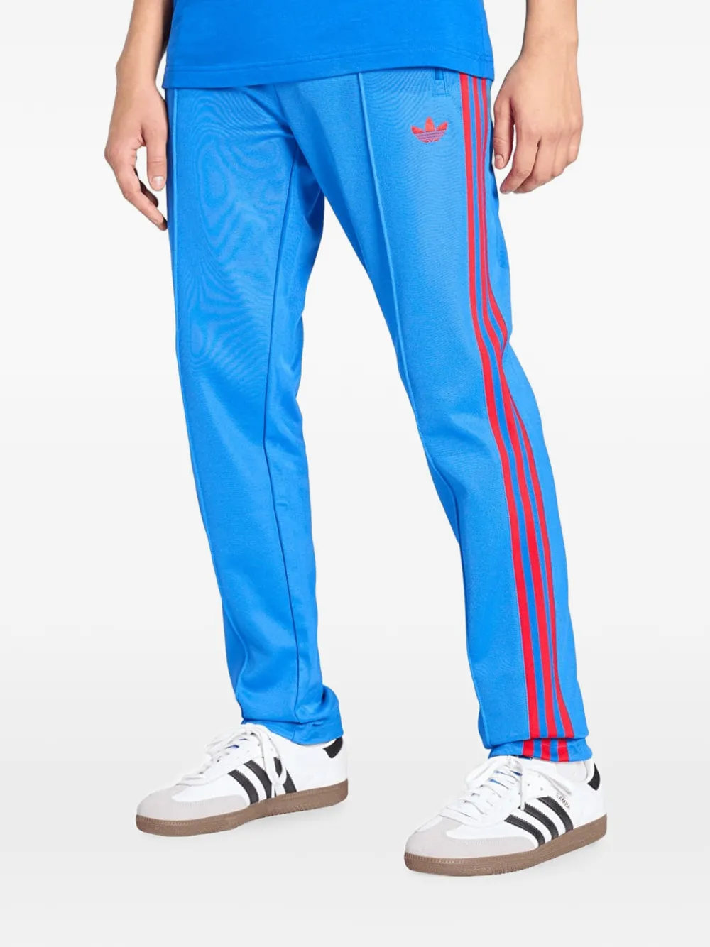 adidas logo-embroidered side-stripe track pants - Blu