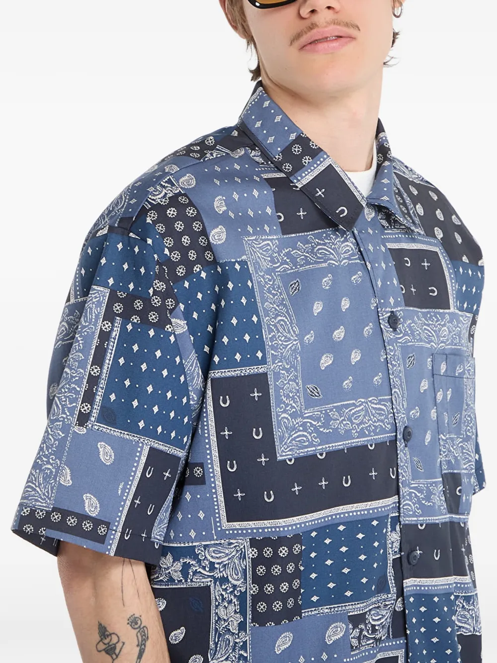DICKIES Glandorf overhemd met paisley-print Blauw