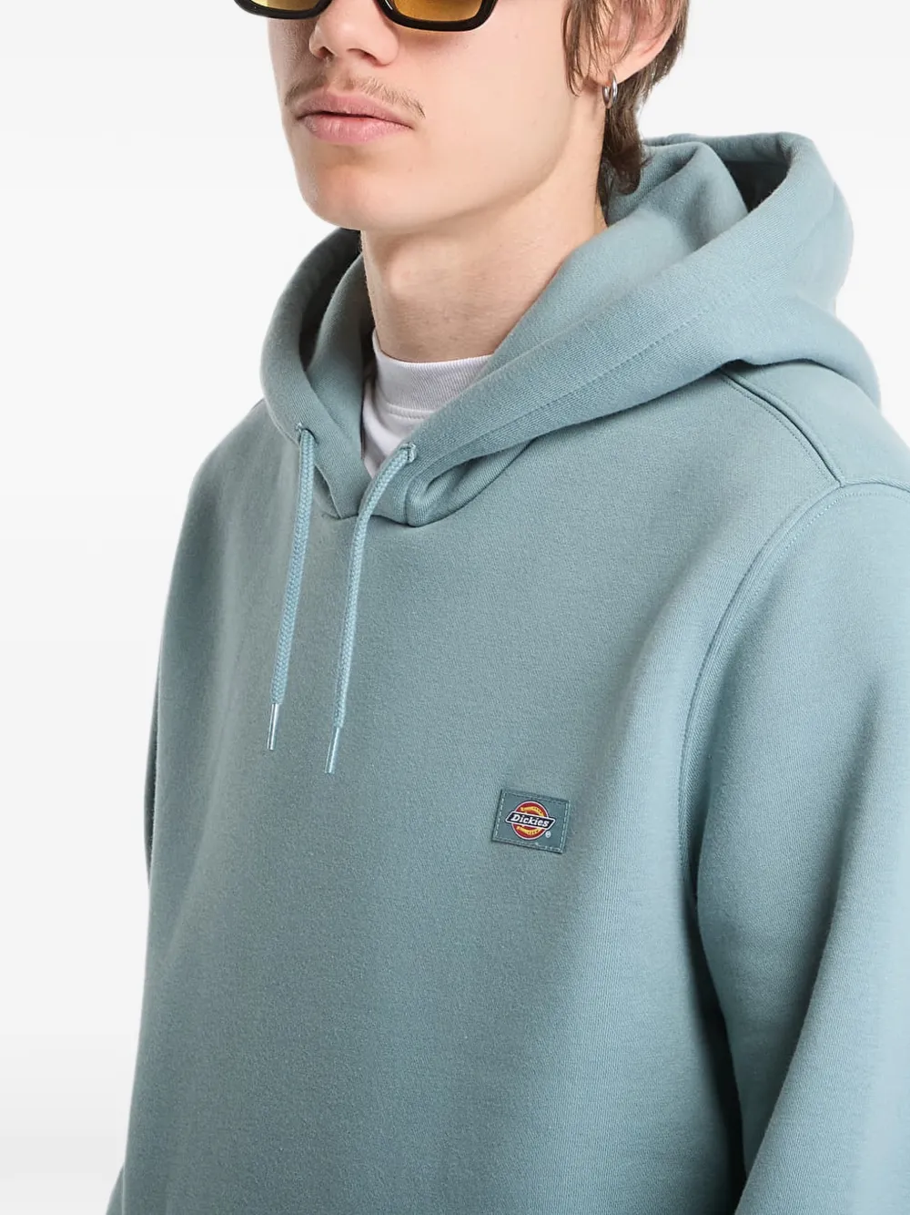 DICKIES Hoodie met logopatch Blauw