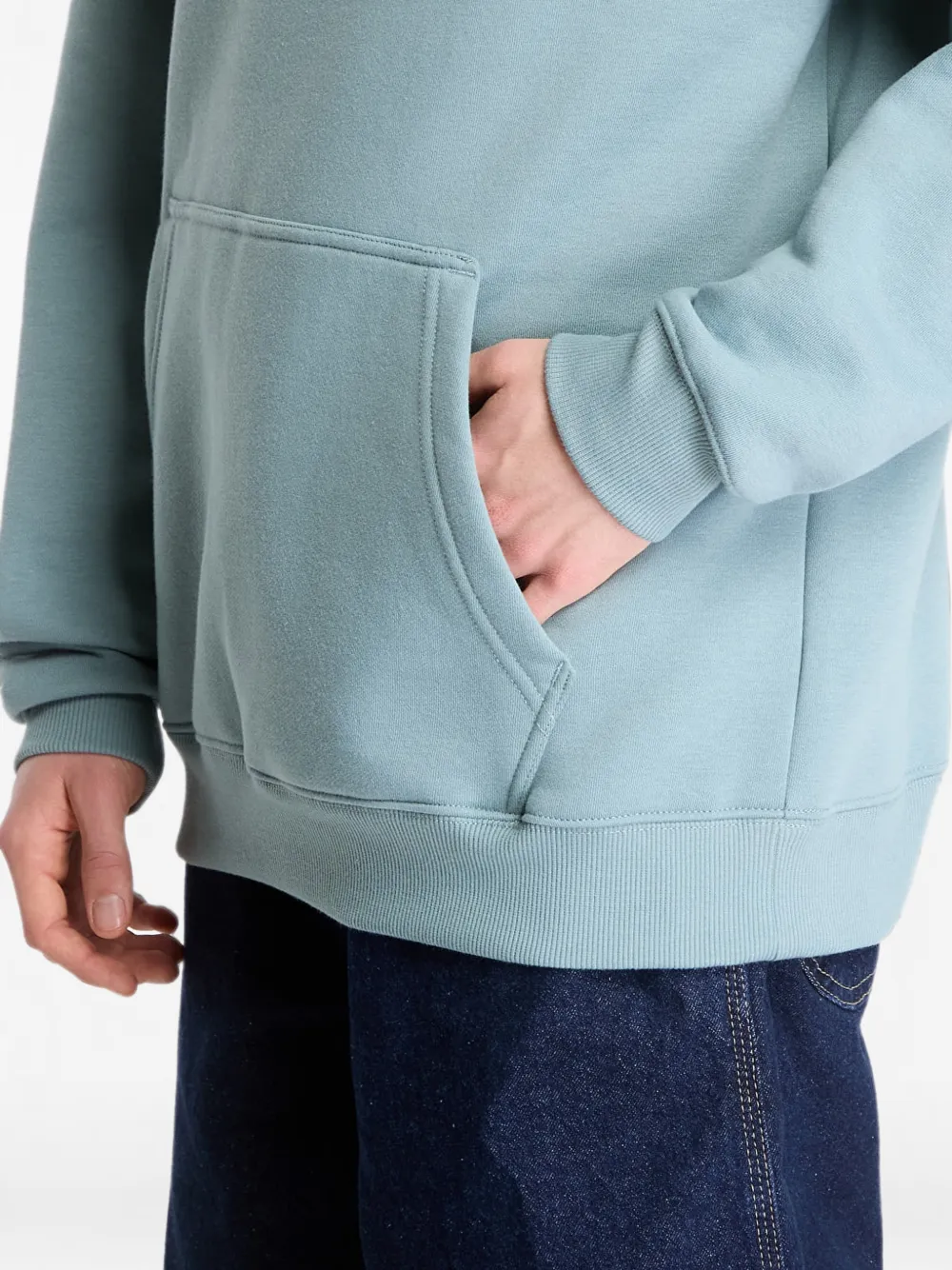 DICKIES Hoodie met logopatch Blauw