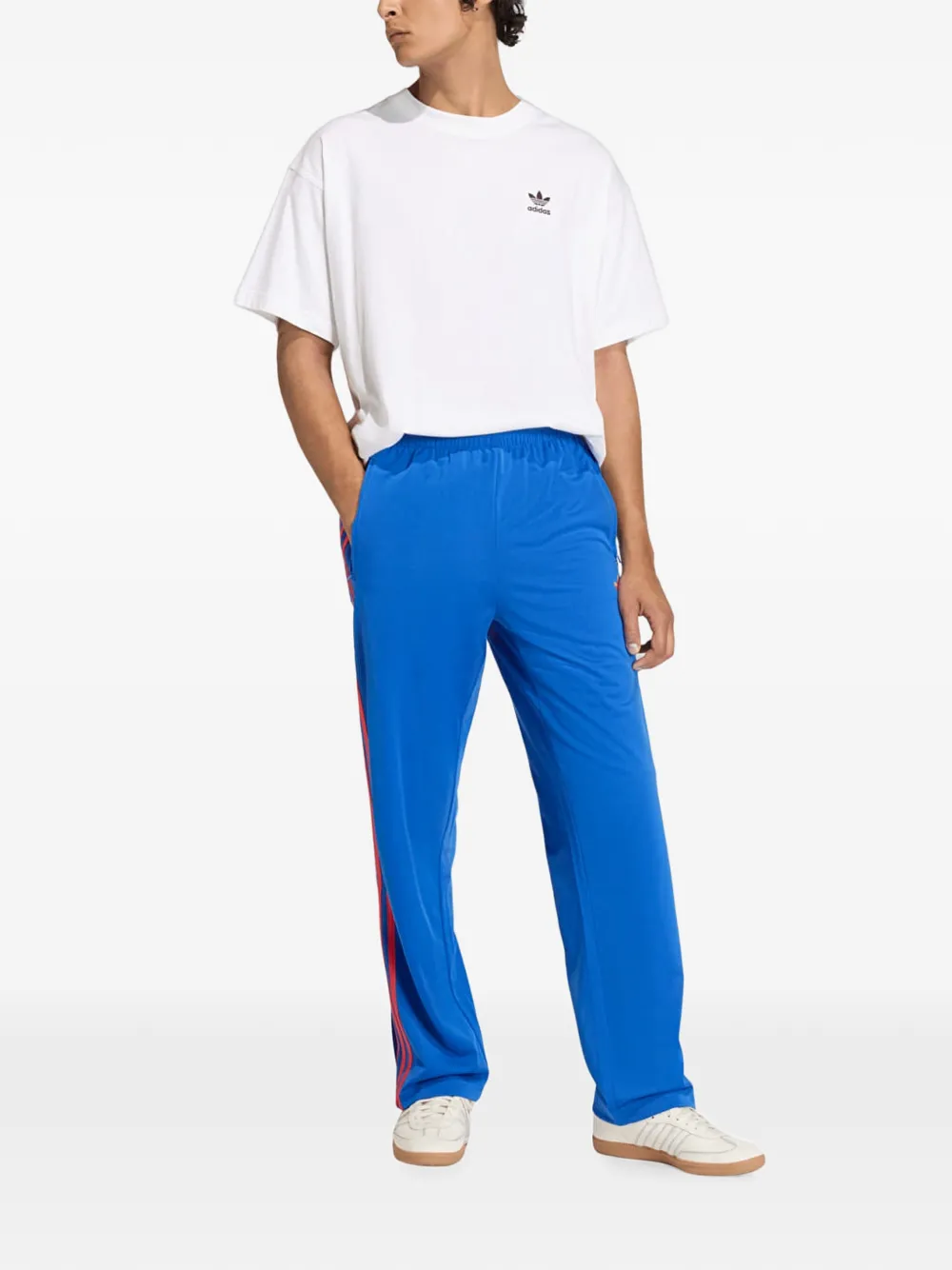 adidas Firebird trainingsbroek met zijstreep Blauw