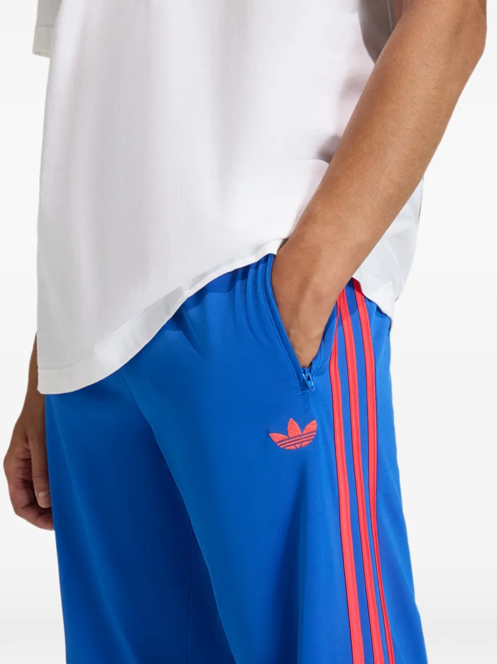 adidas Firebird trainingsbroek met zijstreep Blauw