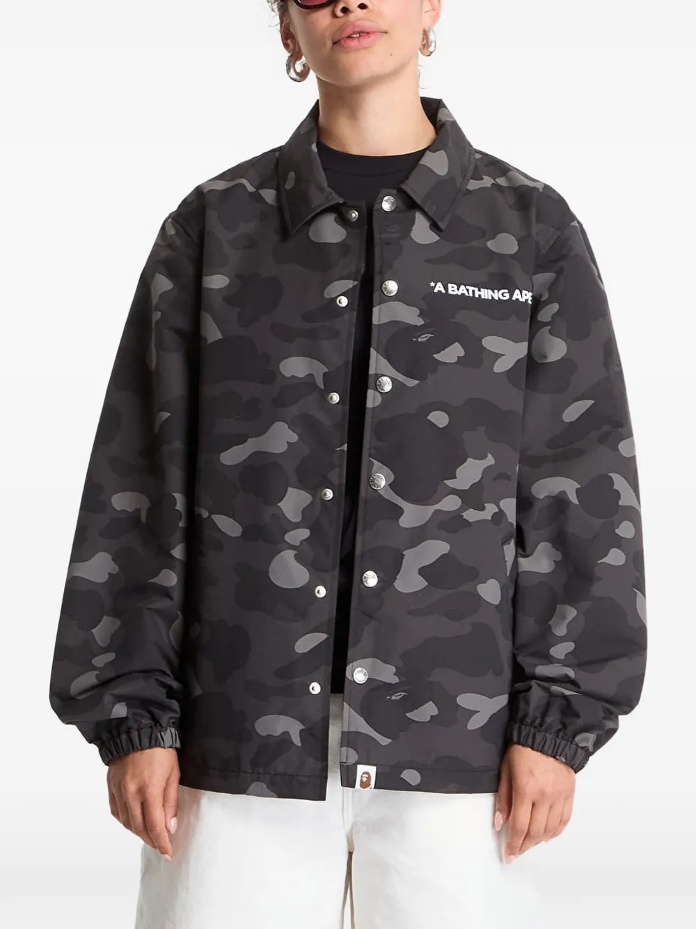 A BATHING APE Color Camo bomberjack Zwart
