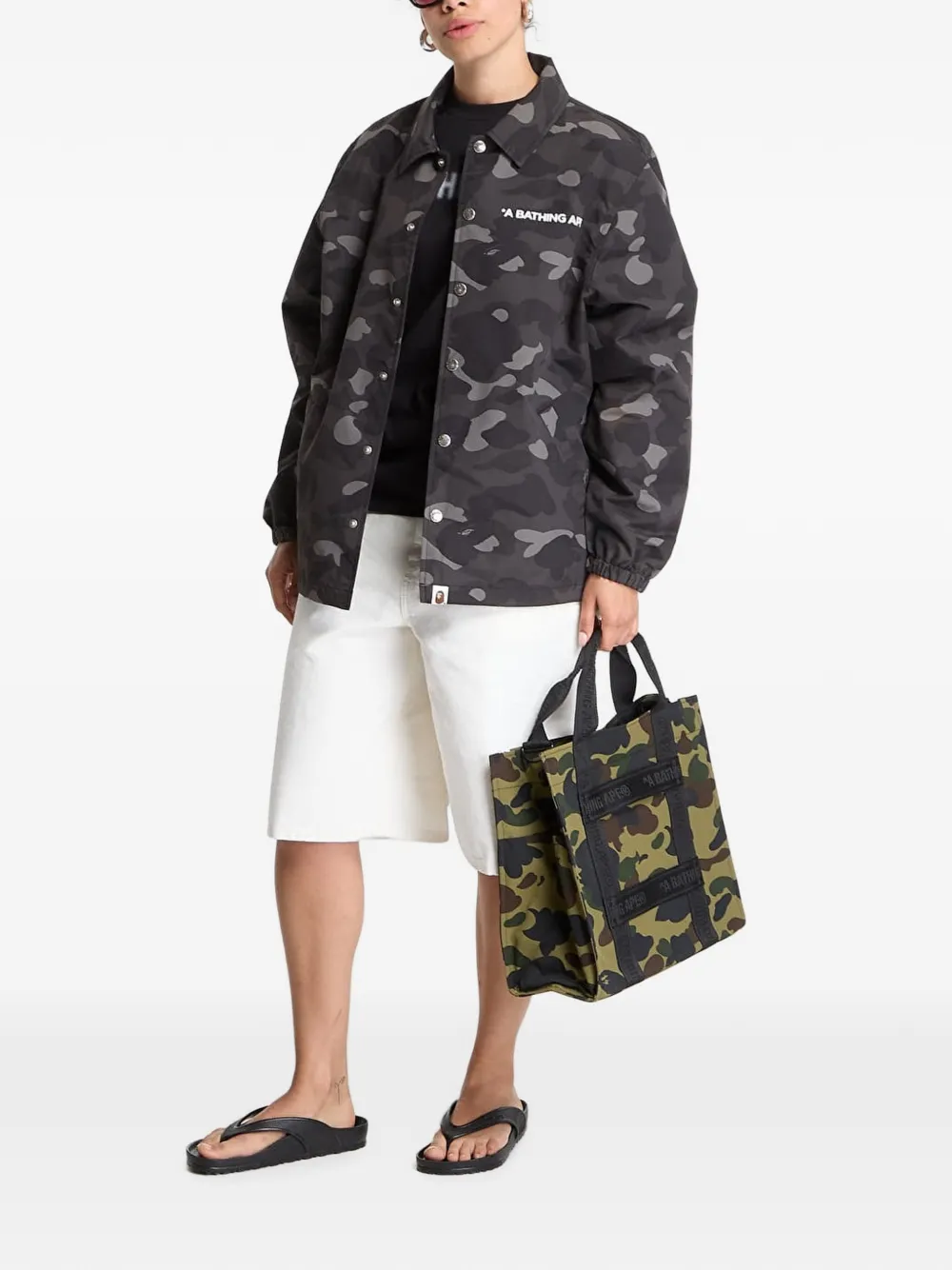 A BATHING APE Color Camo bomberjack Zwart