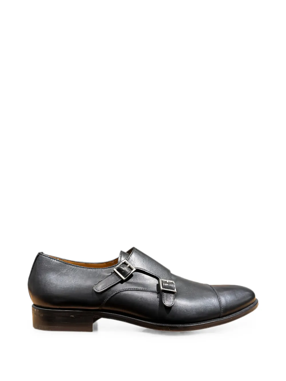 Pertini leather monk shoes Zwart