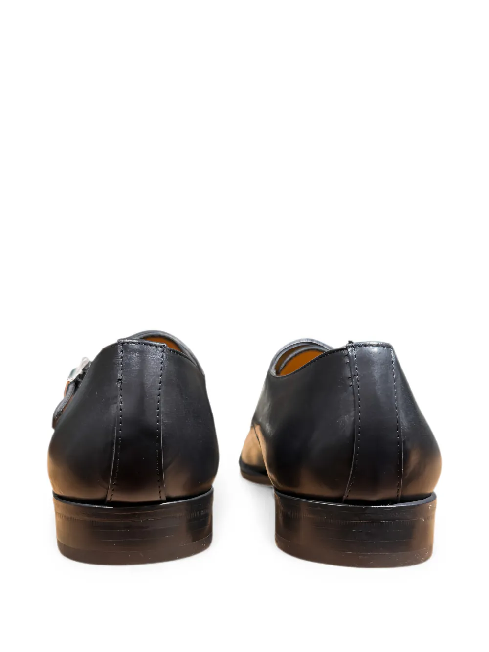 Pertini leather monk shoes Zwart