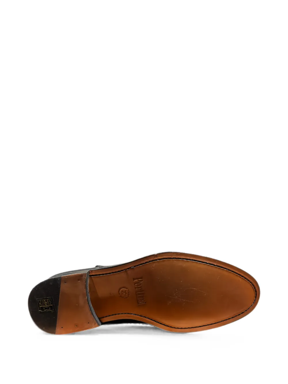 Pertini leather monk shoes Zwart