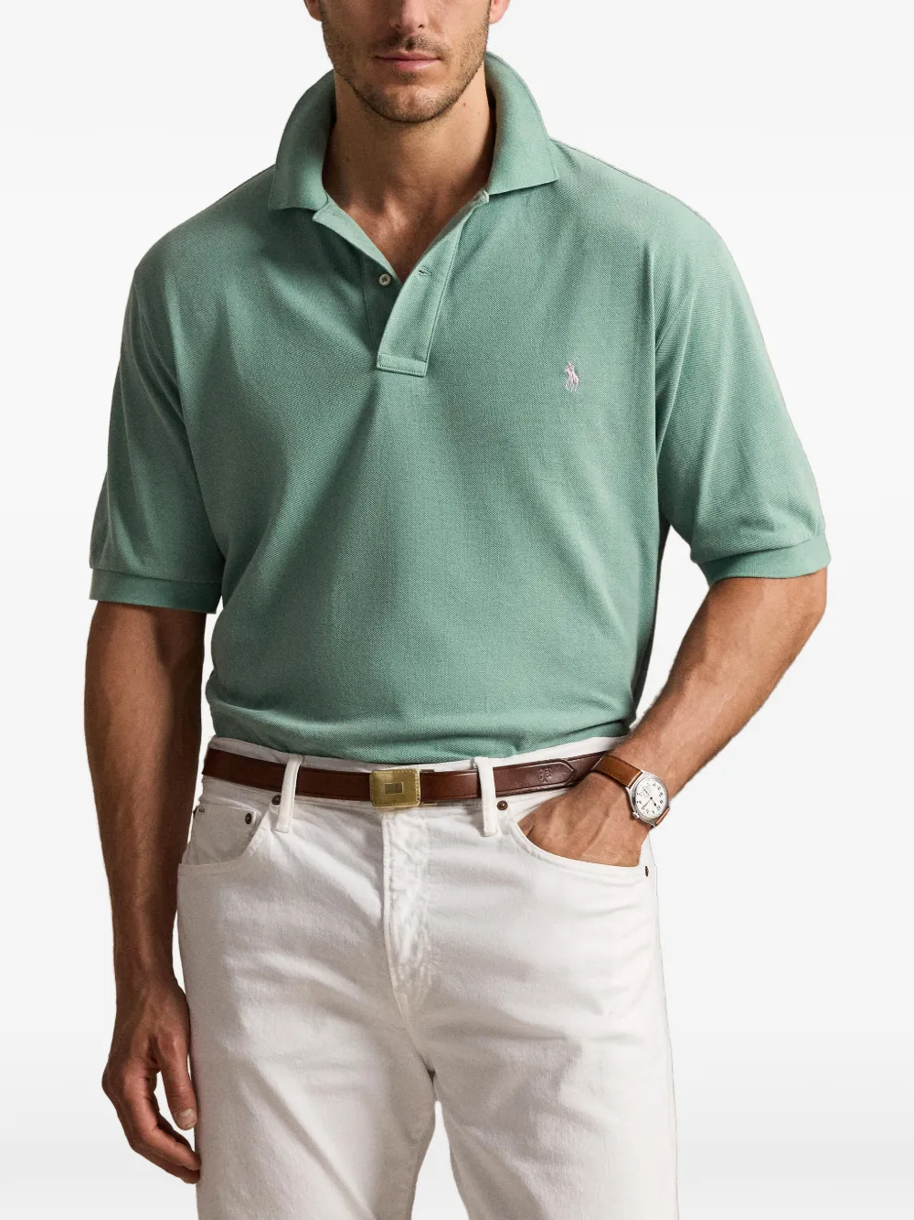 Polo Ralph Lauren Iconic Mesh Pony poloshirt Groen