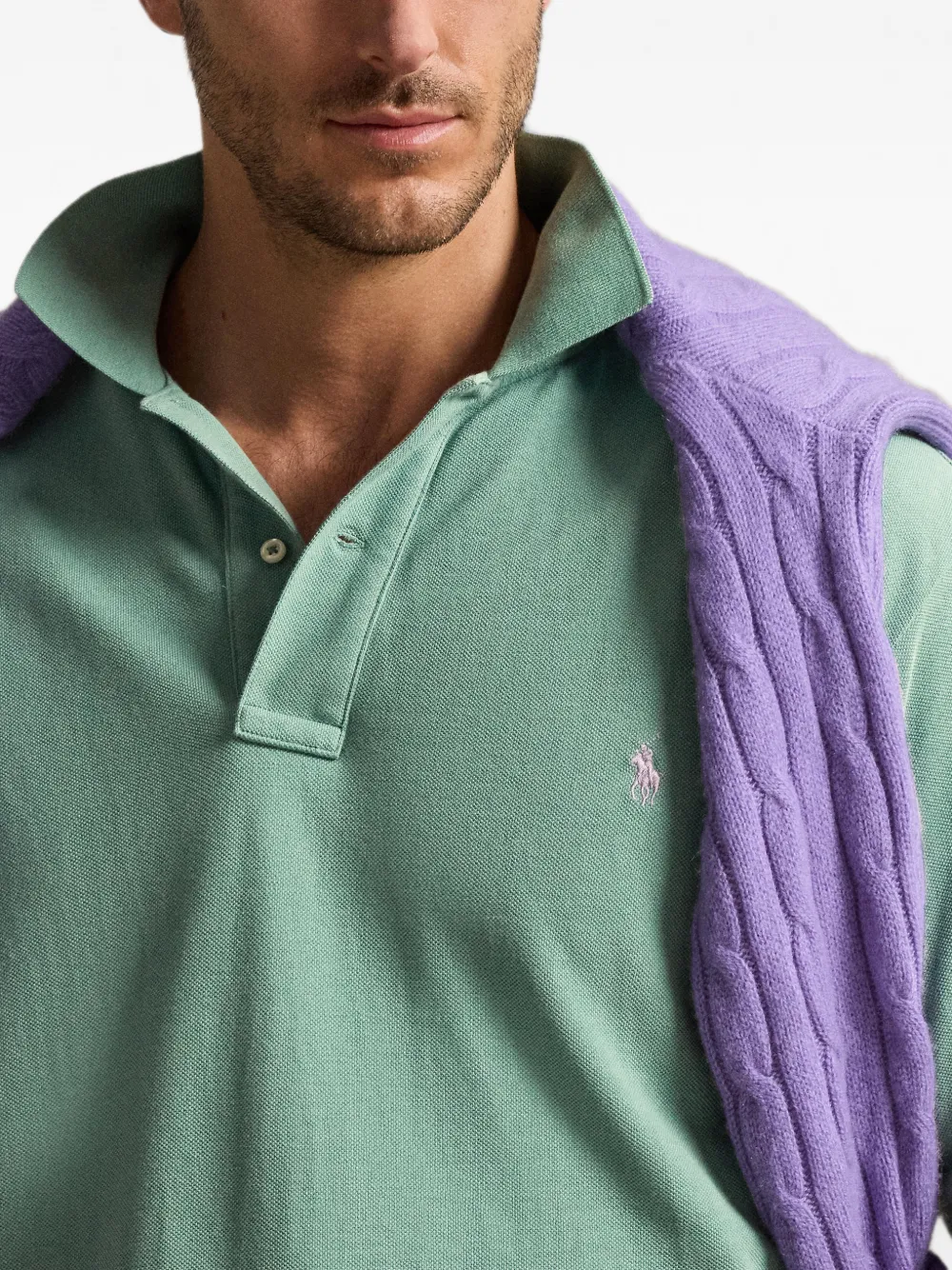 Polo Ralph Lauren Iconic Mesh Pony poloshirt Groen