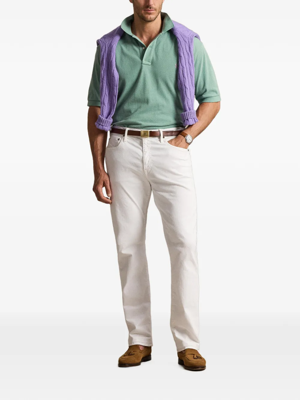Polo Ralph Lauren Iconic Mesh Pony poloshirt Groen