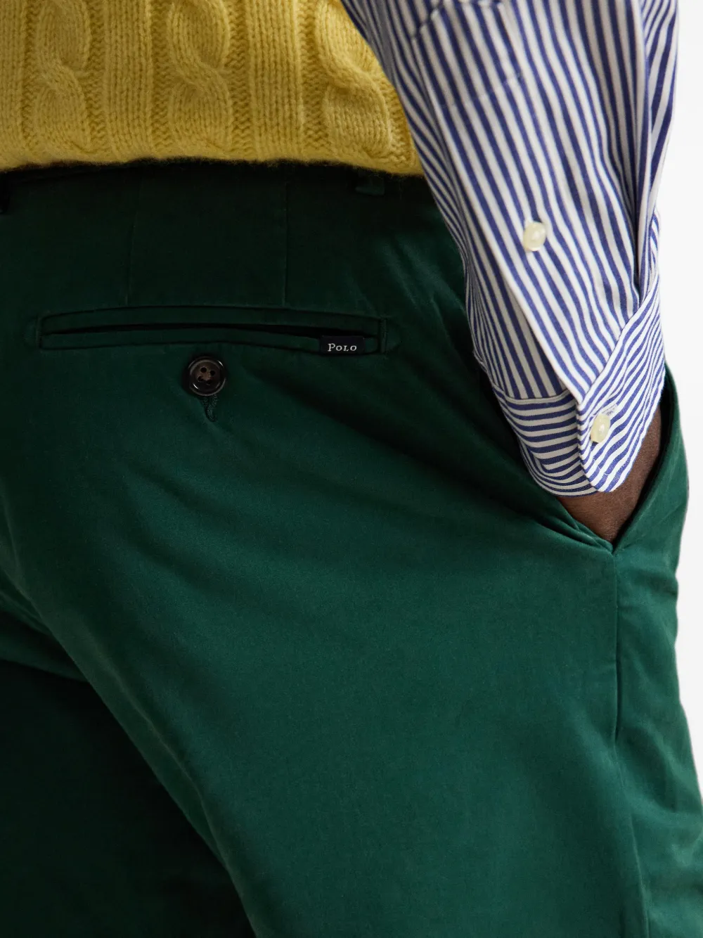 Polo Ralph Lauren Jarrett slim-fit satijnen broek Groen