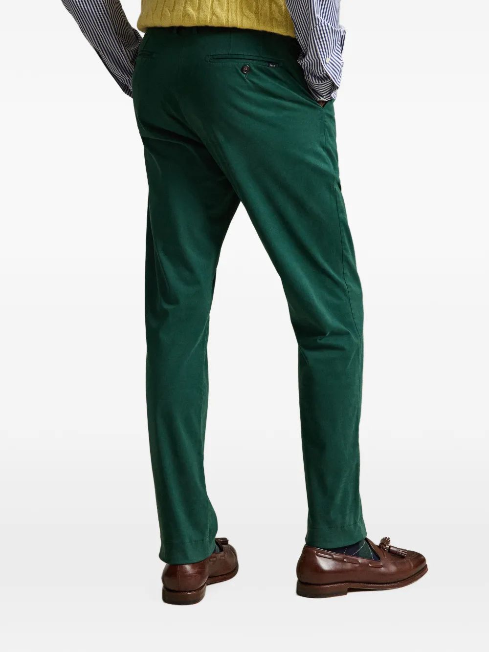 Polo Ralph Lauren Jarrett slim-fit satijnen broek Groen