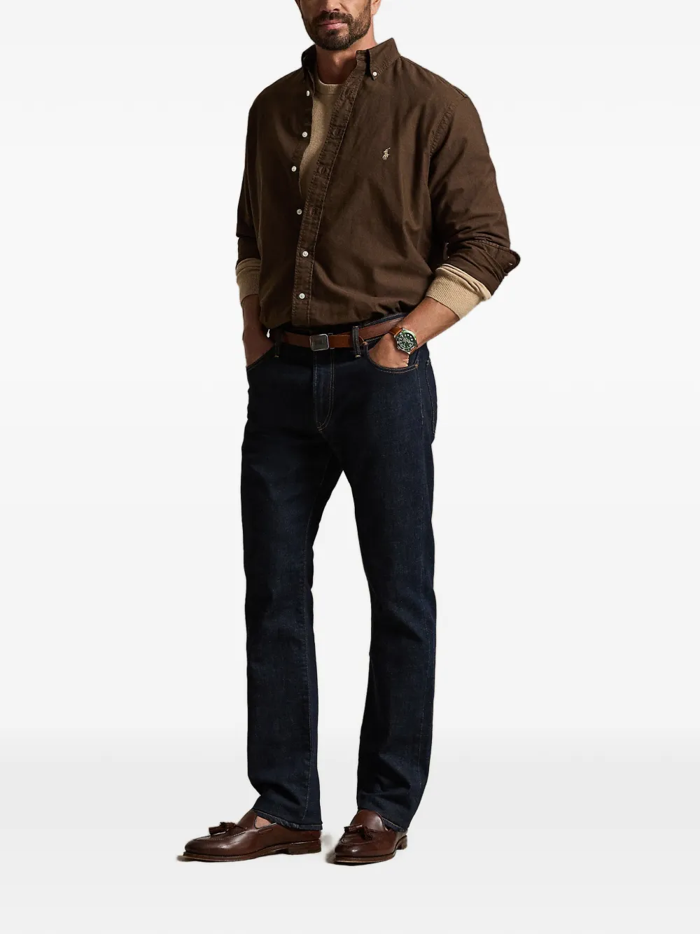 Polo Ralph Lauren Oxford overhemd Bruin