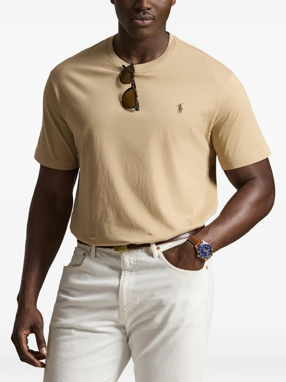 Polo Ralph Lauren T-shirt met geborduurd logo Bruin